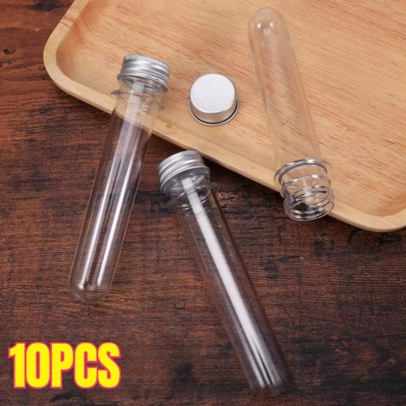 Plastic Tube Test - Tabung Reaksi Plastik Pet Tutup Aluminium - Tabung Souvenir Bunga Kering