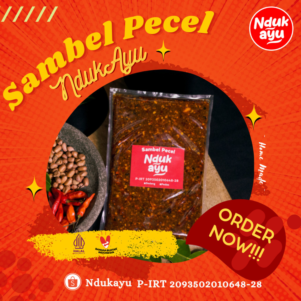 

H __(( Sambel Pecel Madiun Bumbu Pecel Sambal Kacang Asli Tanpa Bahan Pengawet Di Olah Secara Tradisional Nduk Ayu ___(((