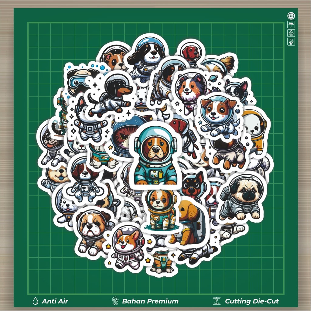 

HOT 50 PCS STIKER Stiker Astronot Doggy V5 Stiker Fashion Cars Decal Dingin Kartu Album Custom Vinyl Anti Air- Sticker Aesthetic Buku Journal Koper Casing HP Tablet Laptop Helm Motor Botol Minum