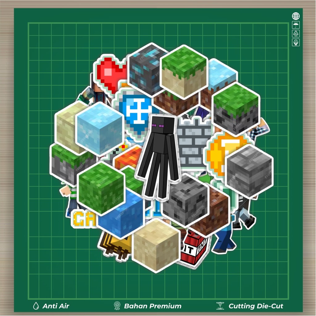 

HOT 50 PCS STIKER Stiker Games Minicraft Stiker Fashion Cars Decal Dingin Kartu Album Custom Vinyl Anti Air- Sticker Aesthetic Buku Journal Koper Casing HP Tablet Laptop Helm Motor Botol Minum