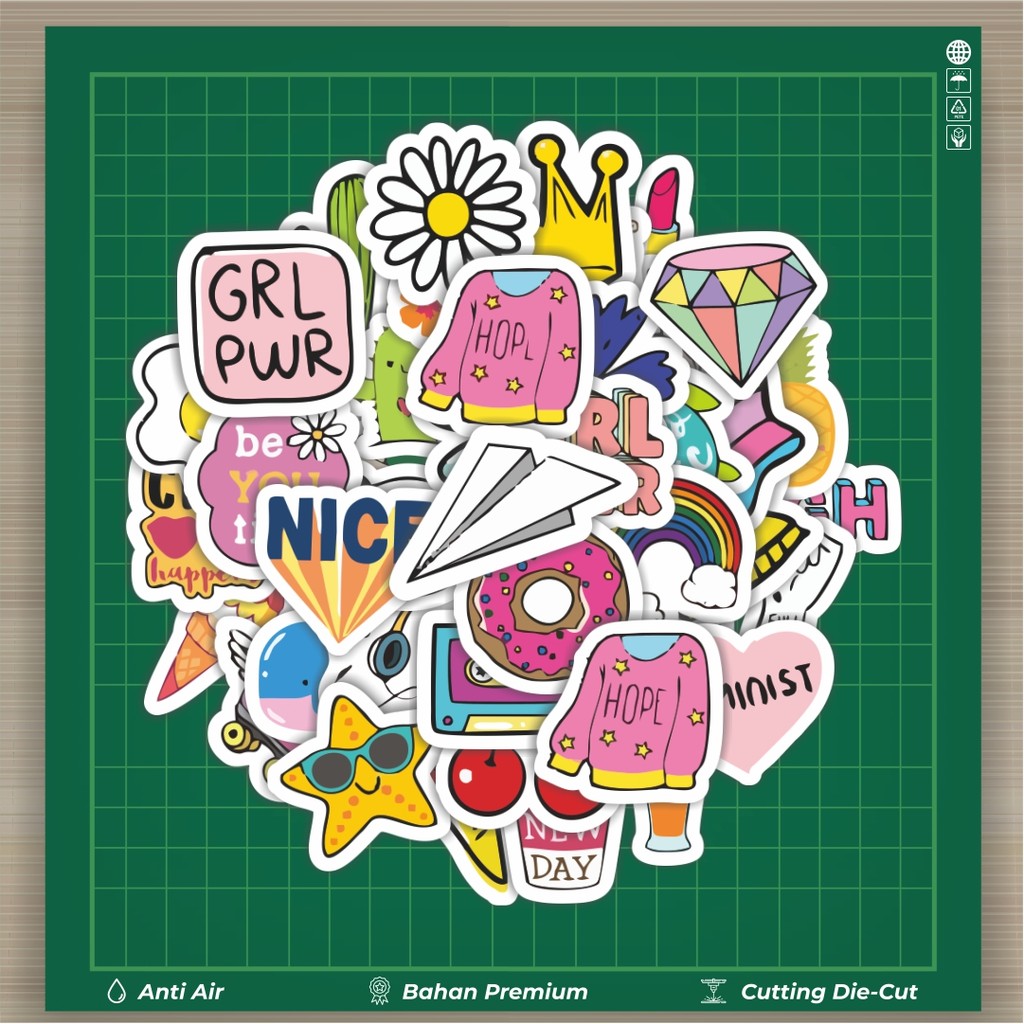 

HOT 50 PCS STIKER Stiker VSCO Girls & Boys Stiker Fashion Cars Decal Dingin Kartu Album Custom Vinyl Anti Air- Sticker Aesthetic Buku Journal Koper Casing HP Tablet Laptop Helm Motor Botol Minum