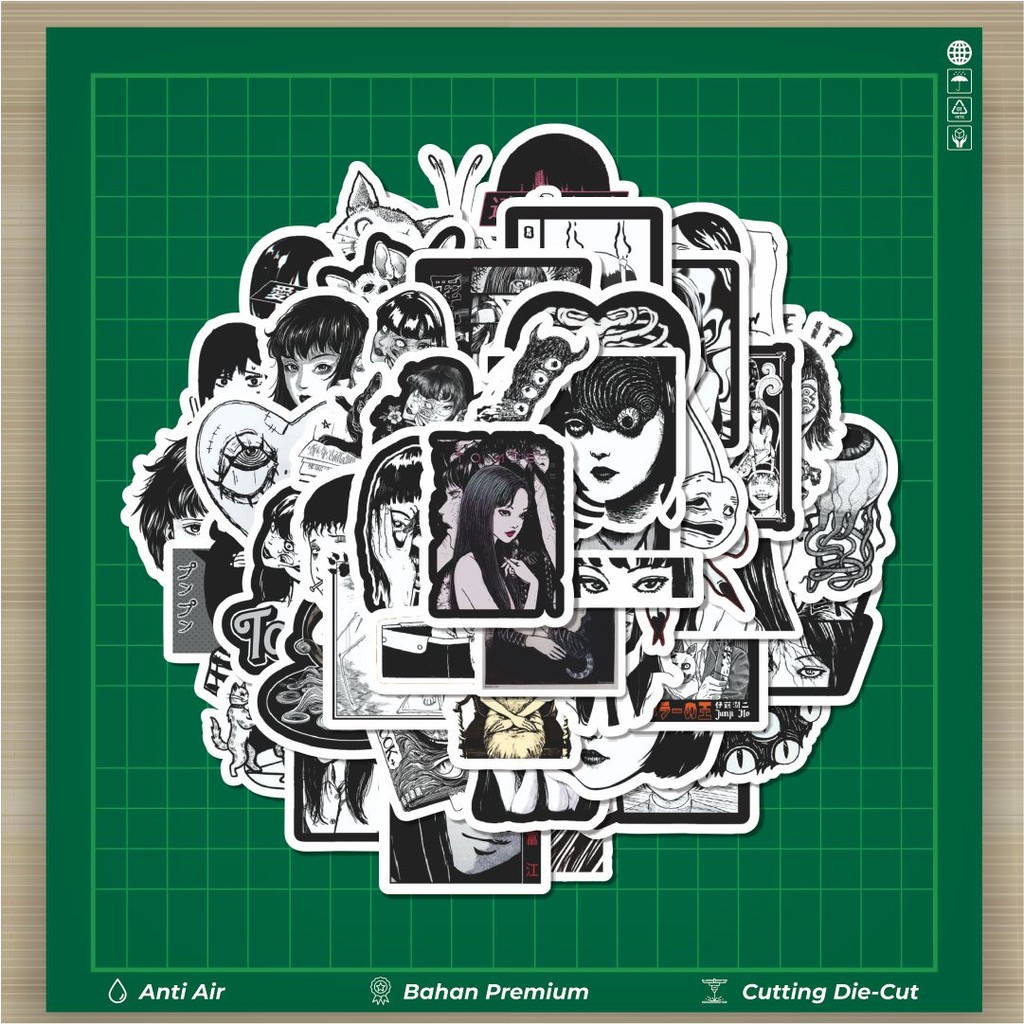 

HOT 50 PCS STIKER Stiker HItam Putih Junji Ito Classical Stiker Fashion Cars Decal Dingin Kartu Album Custom Vinyl Anti Air- Sticker Aesthetic Buku Journal Koper Casing HP Tablet Laptop Helm Motor Botol Minum