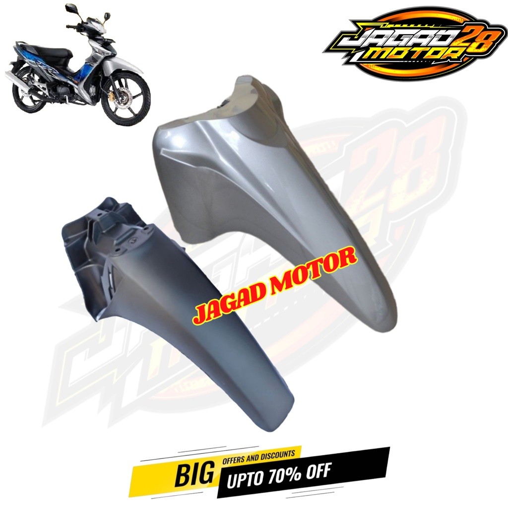 Spakbor Depan Belakang Supra X 125 New Batman 2008 2009 2010 2011 Silver / Slebor Depan Belakang Sup