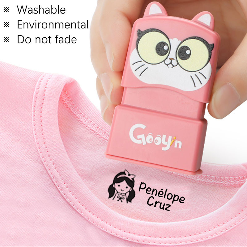 

Custom-Made Stamp Baby Boys Girls DIY Toys For Children Customized Sticker Name Seal Student Clothes Chapter No Fade Security 01