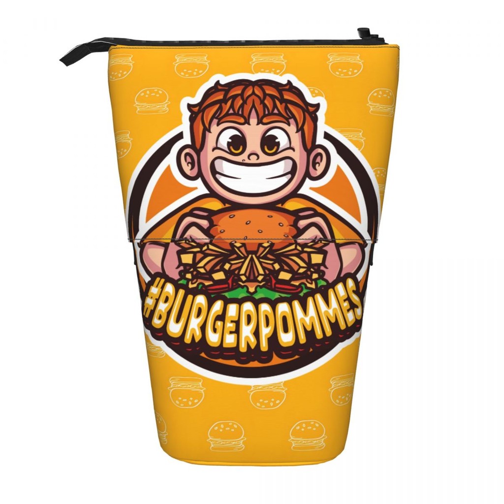 

Custom B-Burgerpommesed Kawaii Pencil Case Large Capacity Harajuku Aesthetic Adorable Telescopic Pencil Bag School Accessories