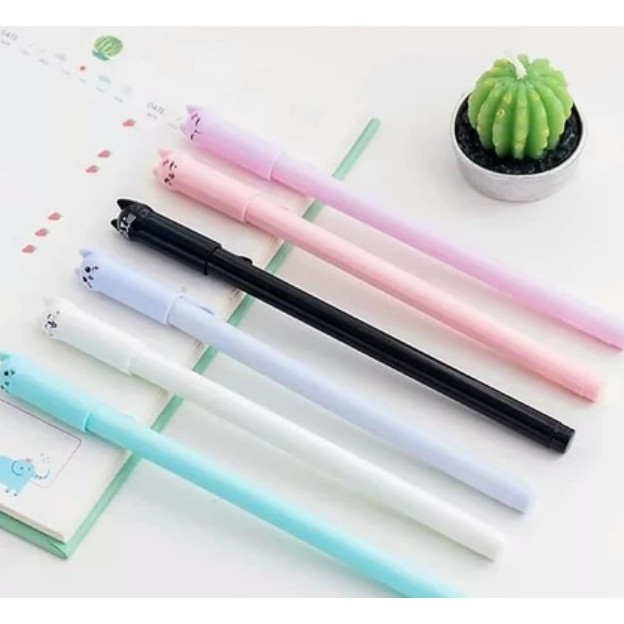 

ENISOO STORE - Pena Karakter Meow Kucing Lucu Pulpen Karakter Gel Imut Pulpen Gel Pena Murah