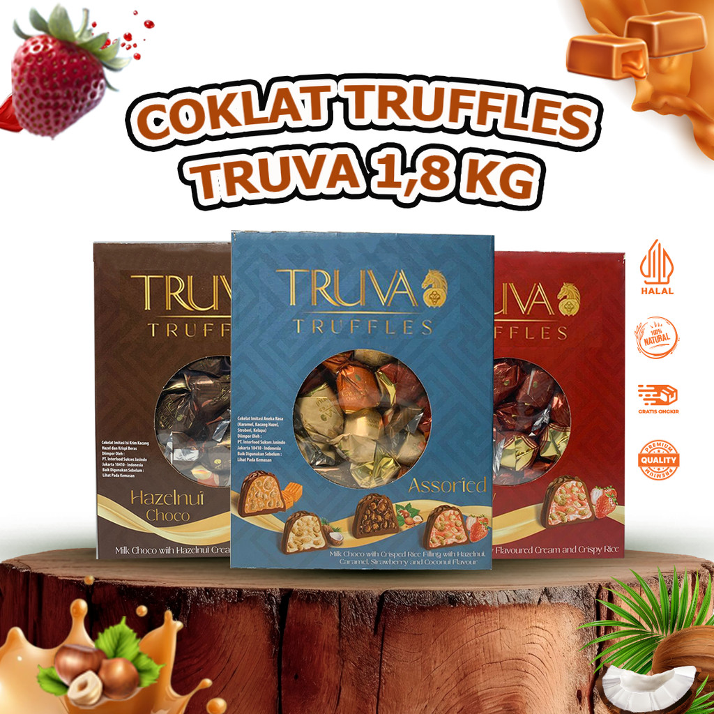 

COKLAT TURKEY TRUVA TRUFFLES 1,8KG ANEKA RASA / COKELAT TRUVA TRUFFLES RICE CRISPY PREMIUM