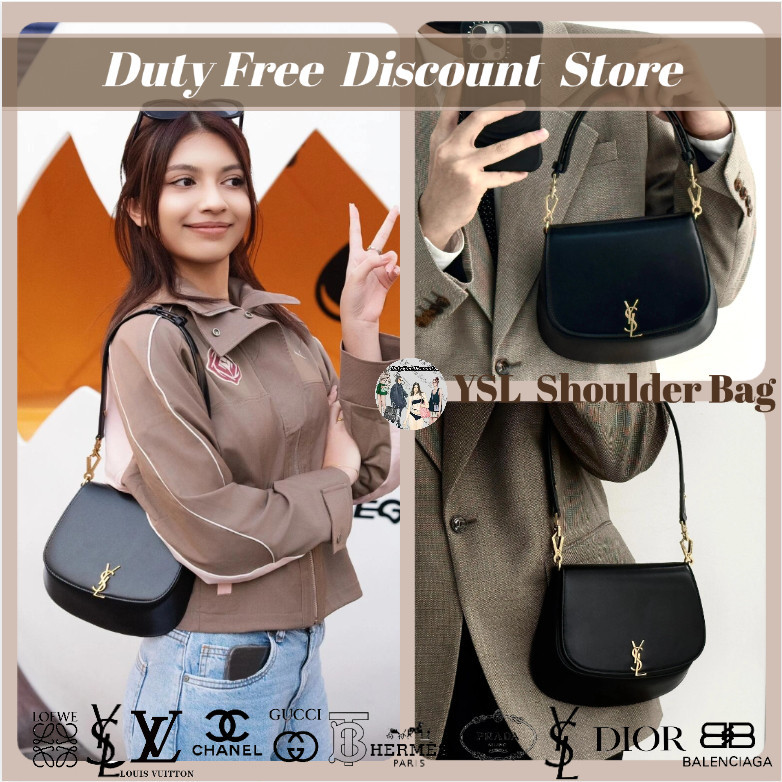 YSL Saint Laurent Voltaire Menangani Tas Tangan dari Box Saint Laurent Leather Model 800846 Tas Bahu