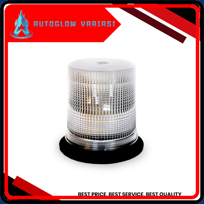 Lampu Rotator Mobil Mika Bening LED 3 Mode 24 Volt [AutoGlow Variasi]