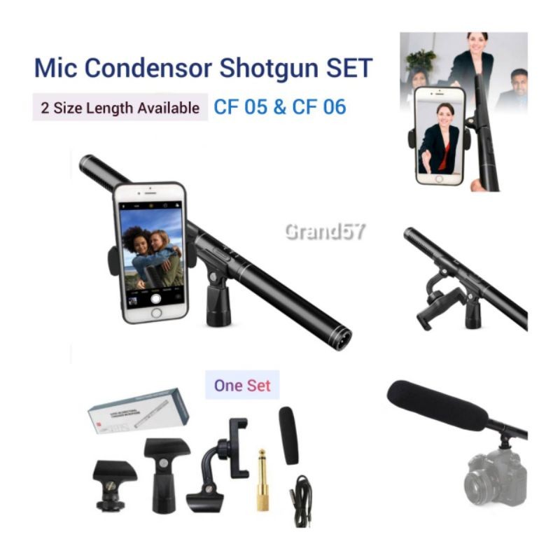 Mic Condenser Telescopic Shotgun K-818 Video Camera DSLR Wawancara Mik