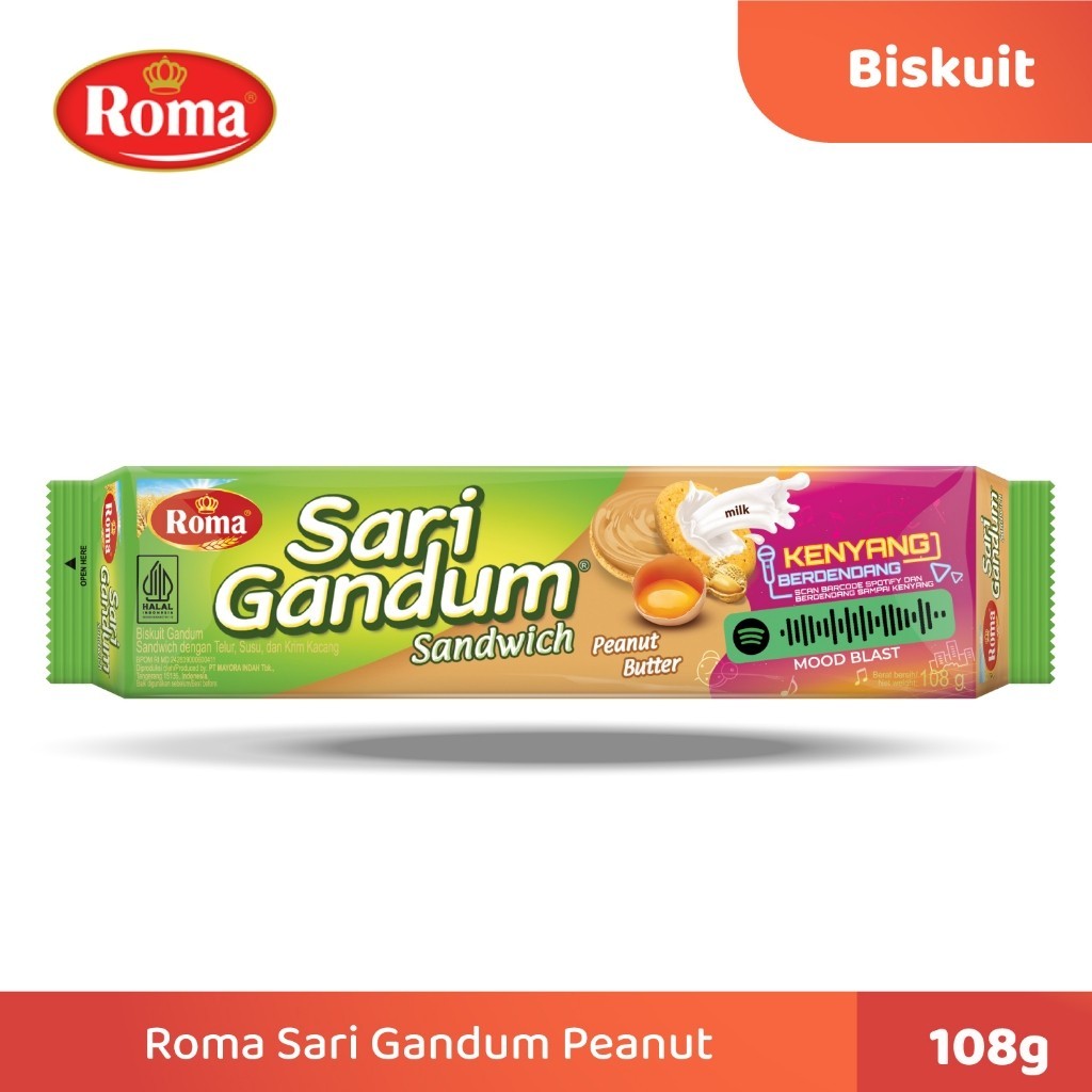 

Roma Sari Gandum Peanut 108 gr