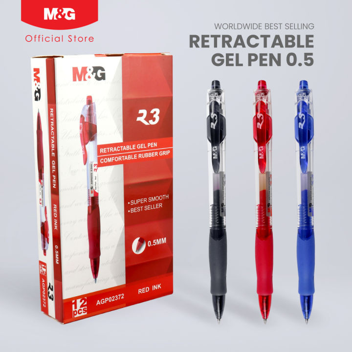 

M&G Rectable Gel Pen Comfortable Rubber Grip 0.5mm AGP02372