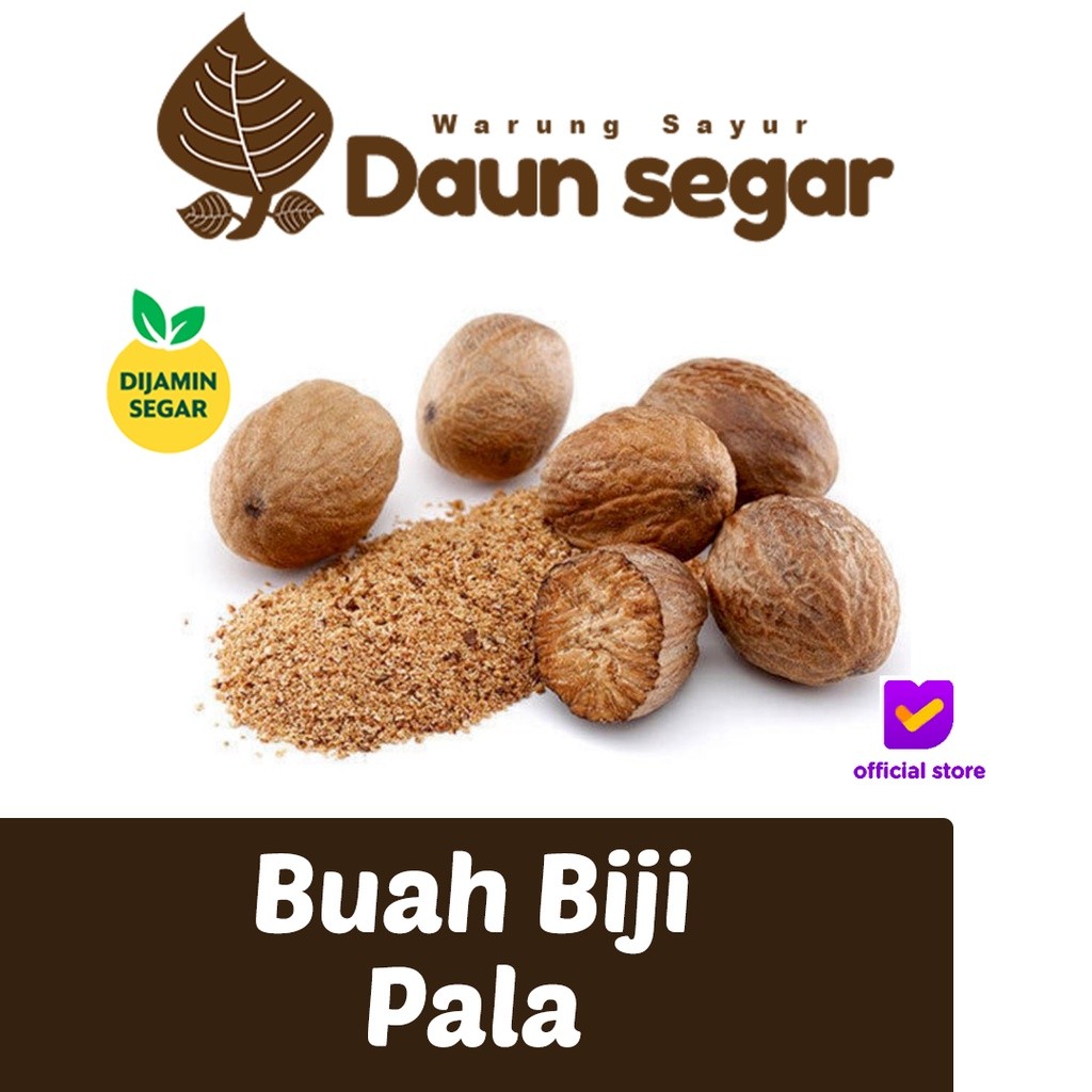 

Biji pala / Buah Biji Pala kering bumbum dapur rempah rempah masakan