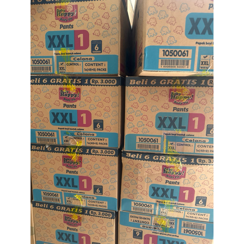 Pampers XXL per karton isi 8 renceng