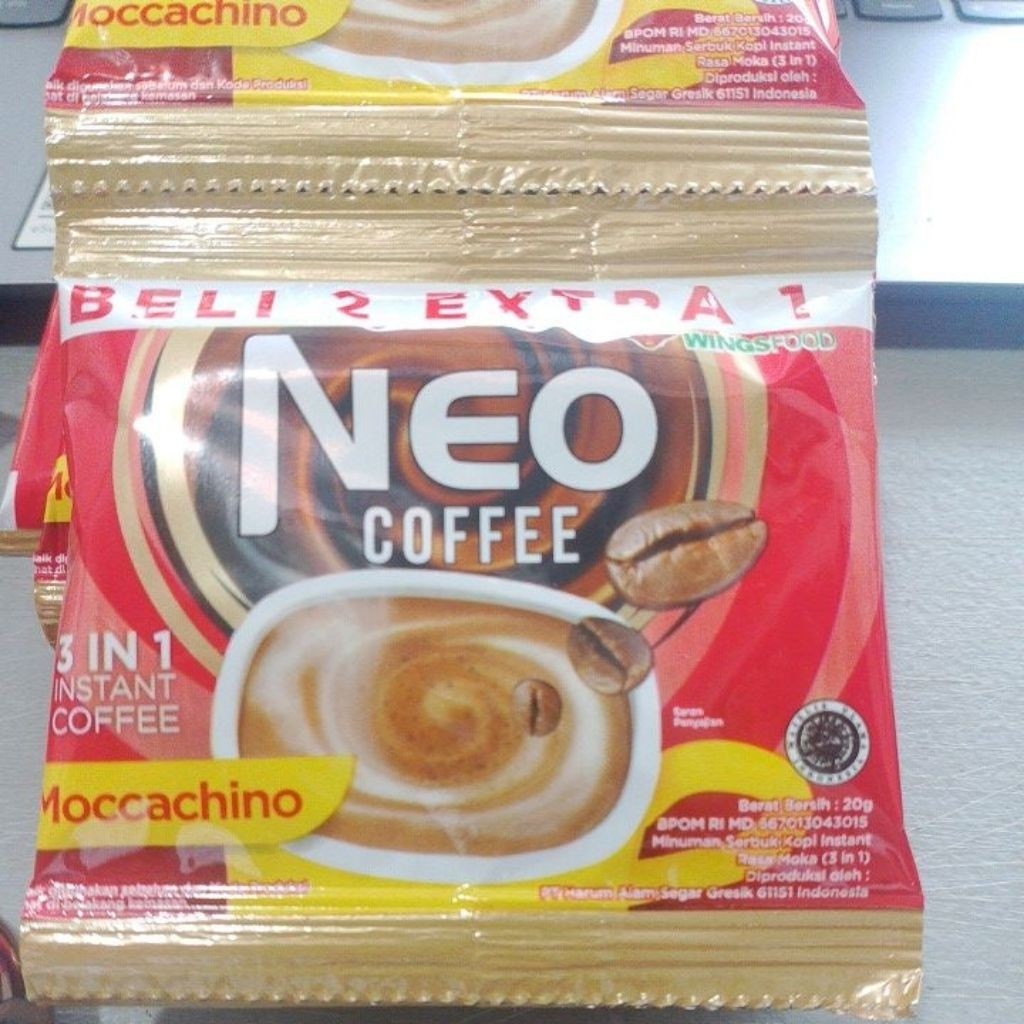 

Neo coffe 3 in 1 sachet (renceng) 15 pcsX3 (45pcs)