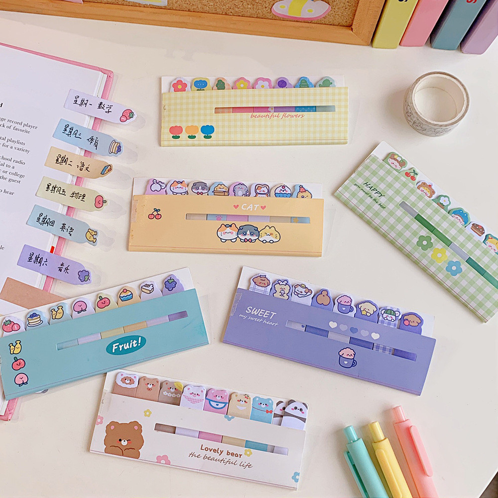 

Kawaii Mini Animals Girl Index Memo Pad Sticky Notes To Do List Planner Sticker Page Flags Decor Stationery Cute School Supplies