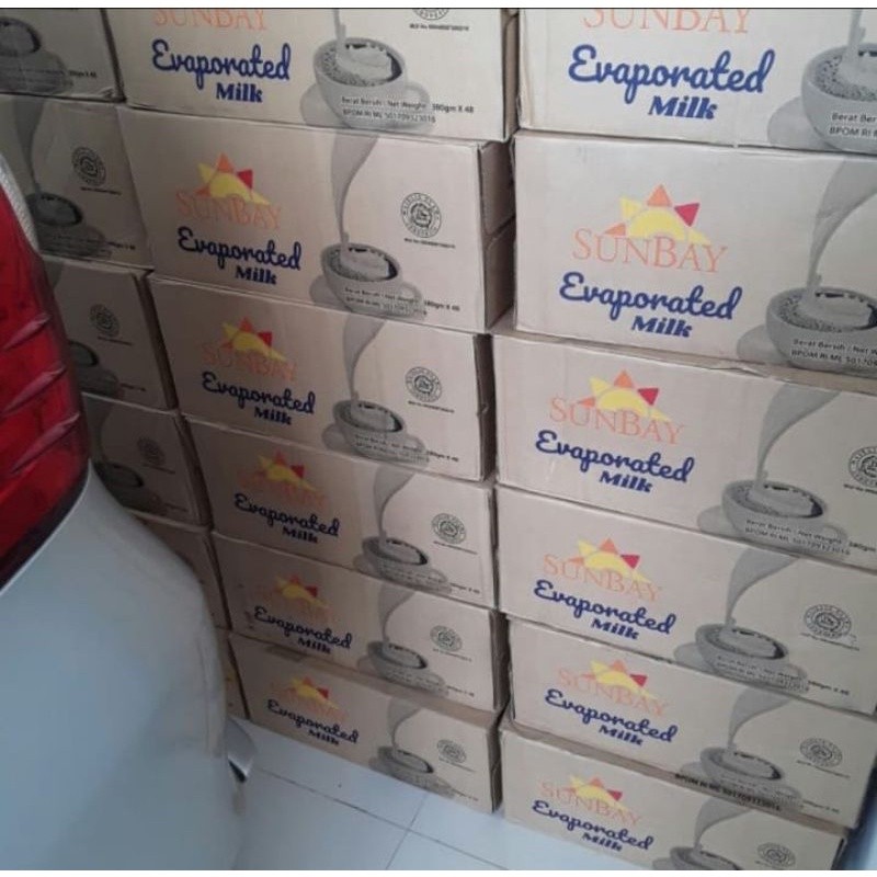 susu evap sunbay/evaporated milk sunbay dus/susu evaporasi sunbay per karton