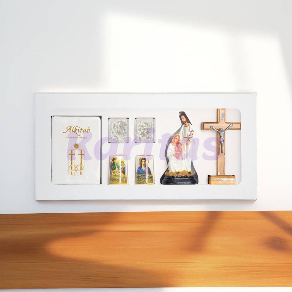 PAKET SESERAHAN PERNIKAHAN KATOLIK + KOTAK CUSTOME PUTIH/ SET HANTARAN PERNIKAHAN KATOLIK / PAKET WE