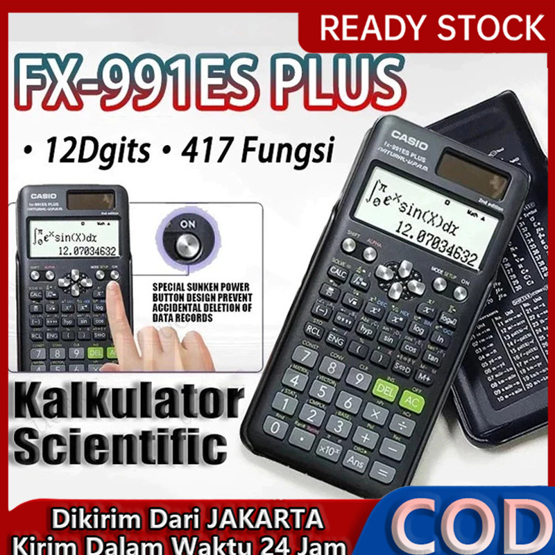 

Kalkulator Scientific Casio ilmiah FX-991EX/991ES-Plus Calculator Scientific Casio Kalkulator Casio Scientific 417 Fungsi/Dua Sumber Tenaga Baterai Dan Tenaga Matahari/40 Konstanta Rumus