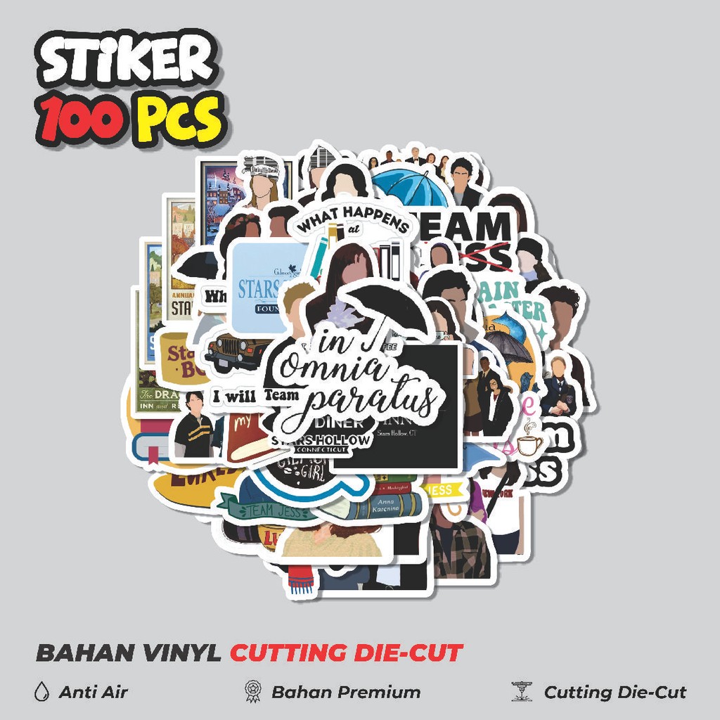 

Terbaru! 50 pcs Stiker Gilmore Series Dekorasi Lucu Kreatif untuk Notebook, Skateboard, HP