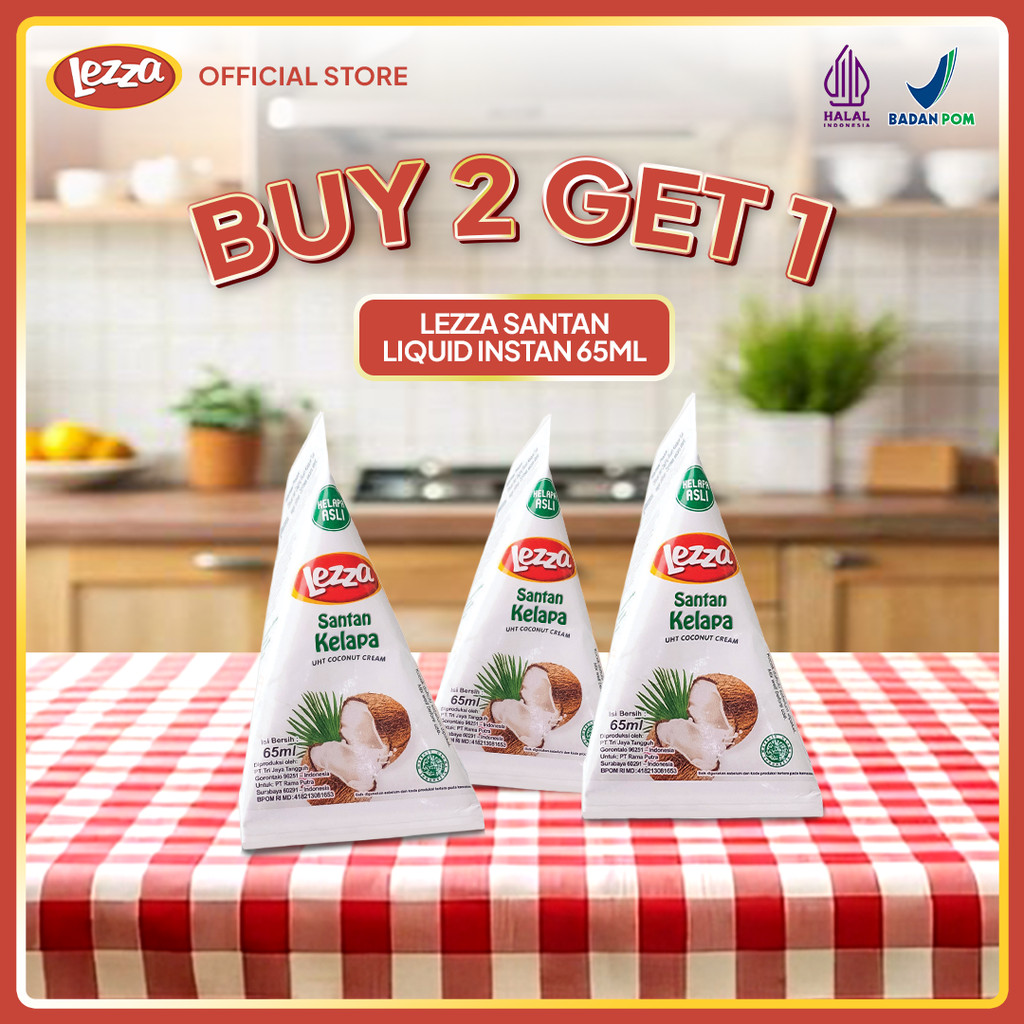 

LEZZA Santan Liquid Praktis Instan 65ml 3 pcs - buy 2 get 1 beli 2 gratis 1