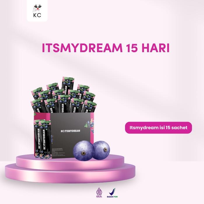 

Hot Produk KC ITSMYDREAM Minuman Serbuk - 1 BOX isi 15 SACHET Rasa Blackcurrant by KC Air Bubuk Powder Drink Terbaik dan Terlaris