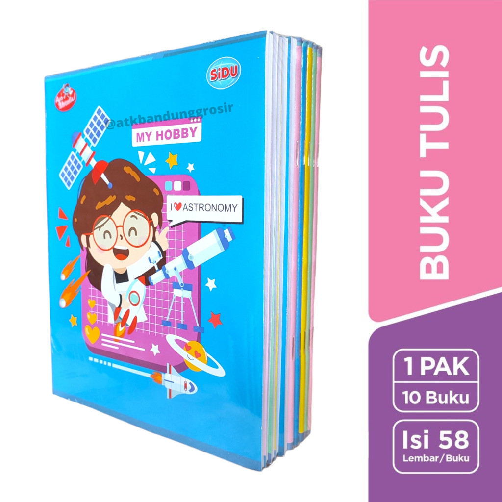 

SIDU Buku Tulis 58 lembar per pack (isi 10pcs)