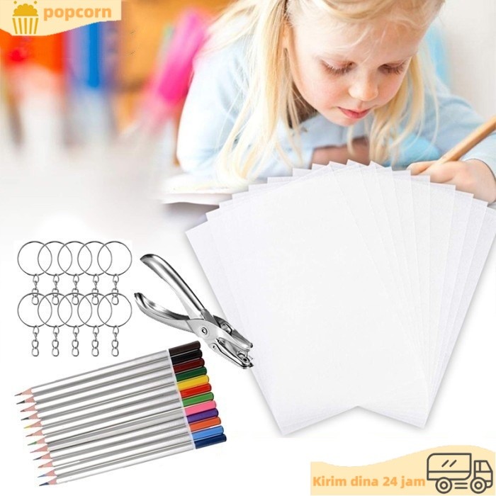 

33PCS/SET Diy Shrinky Dink Plastic Shrink Dink Craft Kertas Heat Shrink