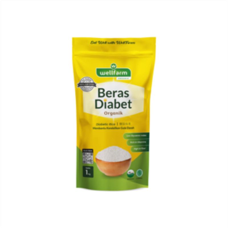 

Beras Diabetes Organik Low GI Free Sugar / WellFarm Beras Diabet Organik 1Kg