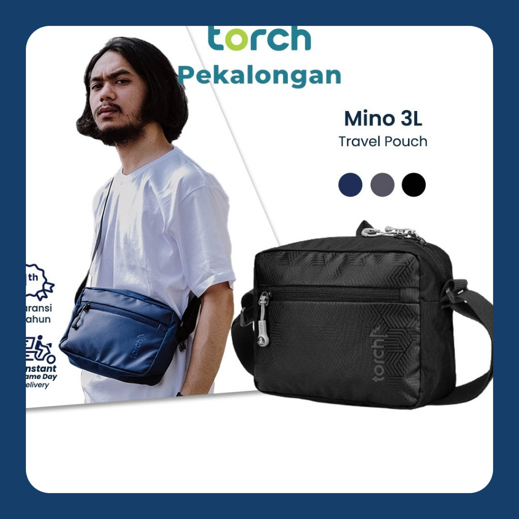 TORCH Mino 3 Liter Tas Selempang Bahu Pria Wanita Unisex Ringan Anti Air