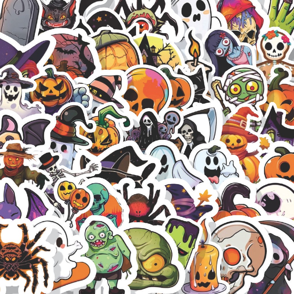 

Stiker Cutting Pack Stiker Cartoon Cute Halloween Series [Seri Halloween Lucu Kartun] Isi 100Pcs Series Aesthetic Lucu Keren Untuk Koper Bahan Vynil