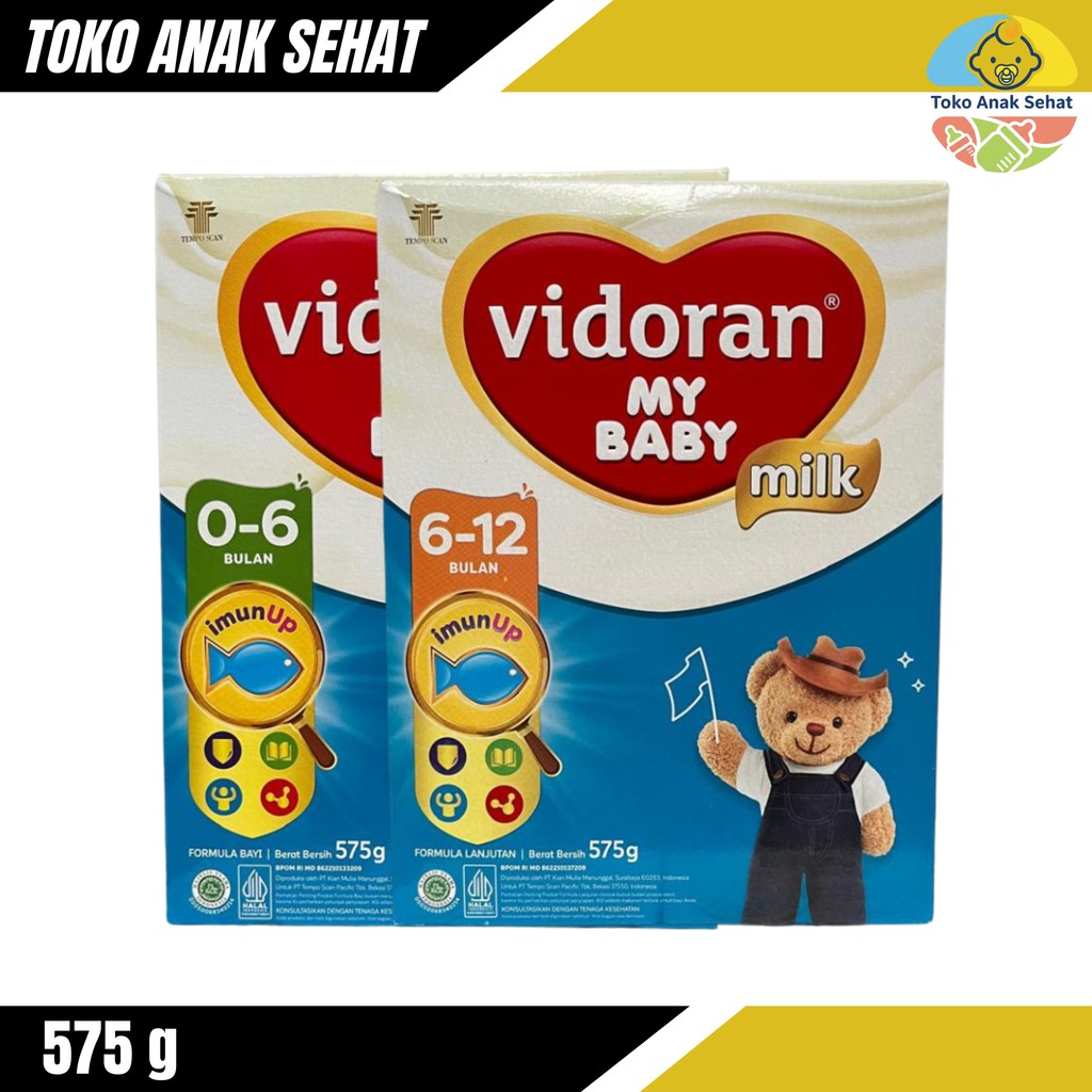 Vidoran My Baby Susu Formula Ukuran 575gr Untuk Pertumbuhan Bayi 0 Sampai 12 Bulan Sufor ASB