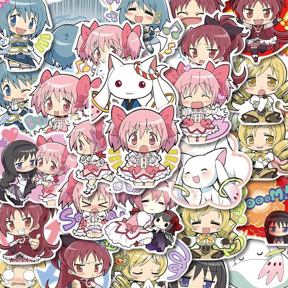 

10/30/48pcs Anime Puella Magi Madoka Magica Stickers Kawaii Cartoon Girl Kaname Madoka Akemi Homura Decals for Laptop Phone Bike