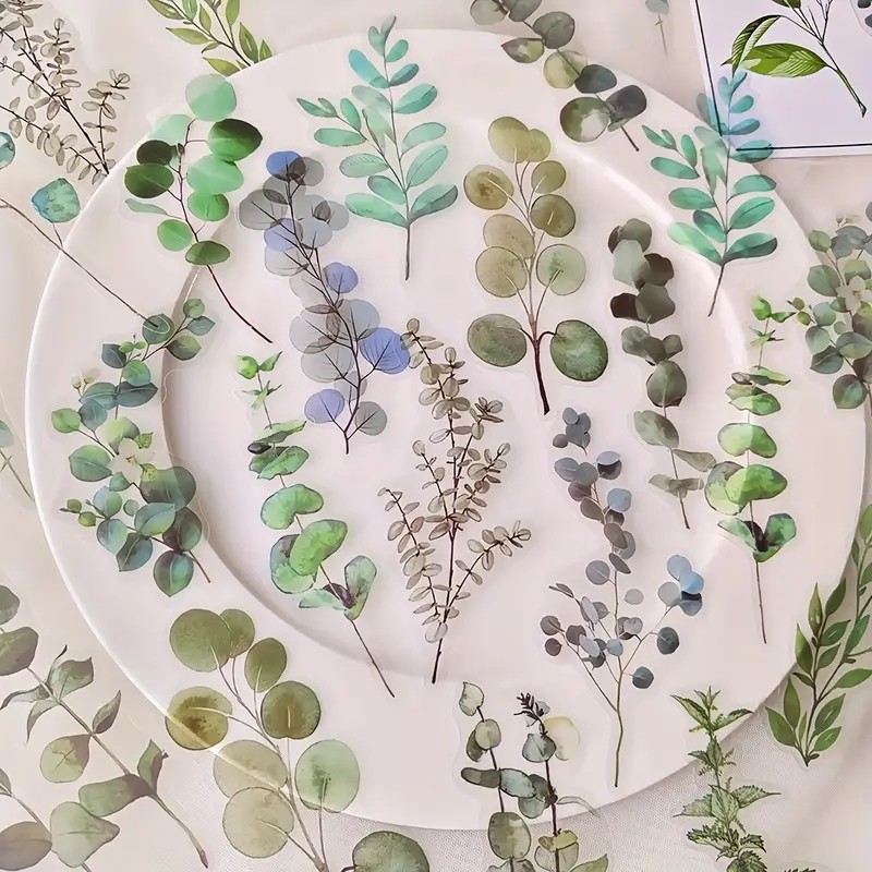 

40 Pcs/pack Kawaii Creative flower plant Stickers hand tent DIY Stick Labels Scrapbooking Material Junk Journal Supplies