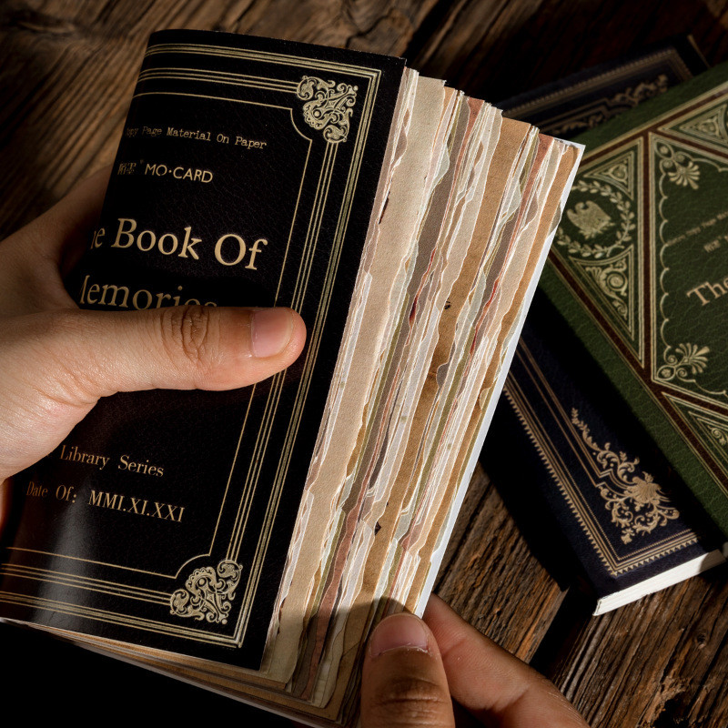 

60pcs/lot Memo Pads Material Paper attic library Junk Journal Scrapbooking paper Cards Background Decoration Paper stationery