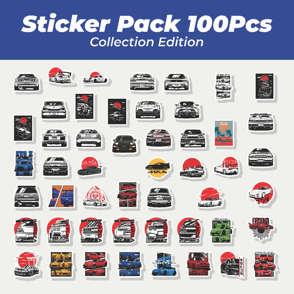 

Hot Stiker JDM Supercar V2 Lucu Anti Air Stikers Berperekat Waterproof Sticker Decal Buat Motor Helm Buku Journal Koper Casing HP Laptop Botol Minum