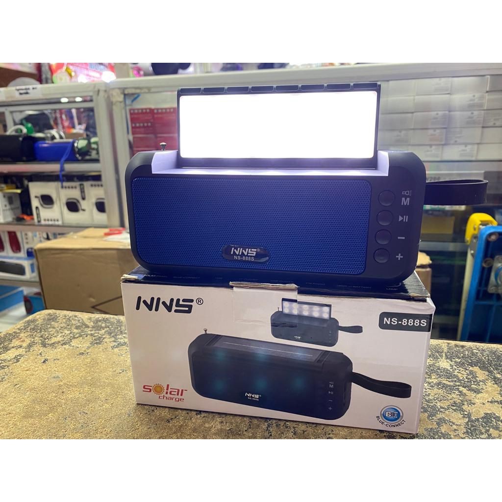 COD PROMO // MURAH // TERLARIS Speaker Bluetooth NNS NS-888S - Solar Charge, Lampu LED, Powerbank, R