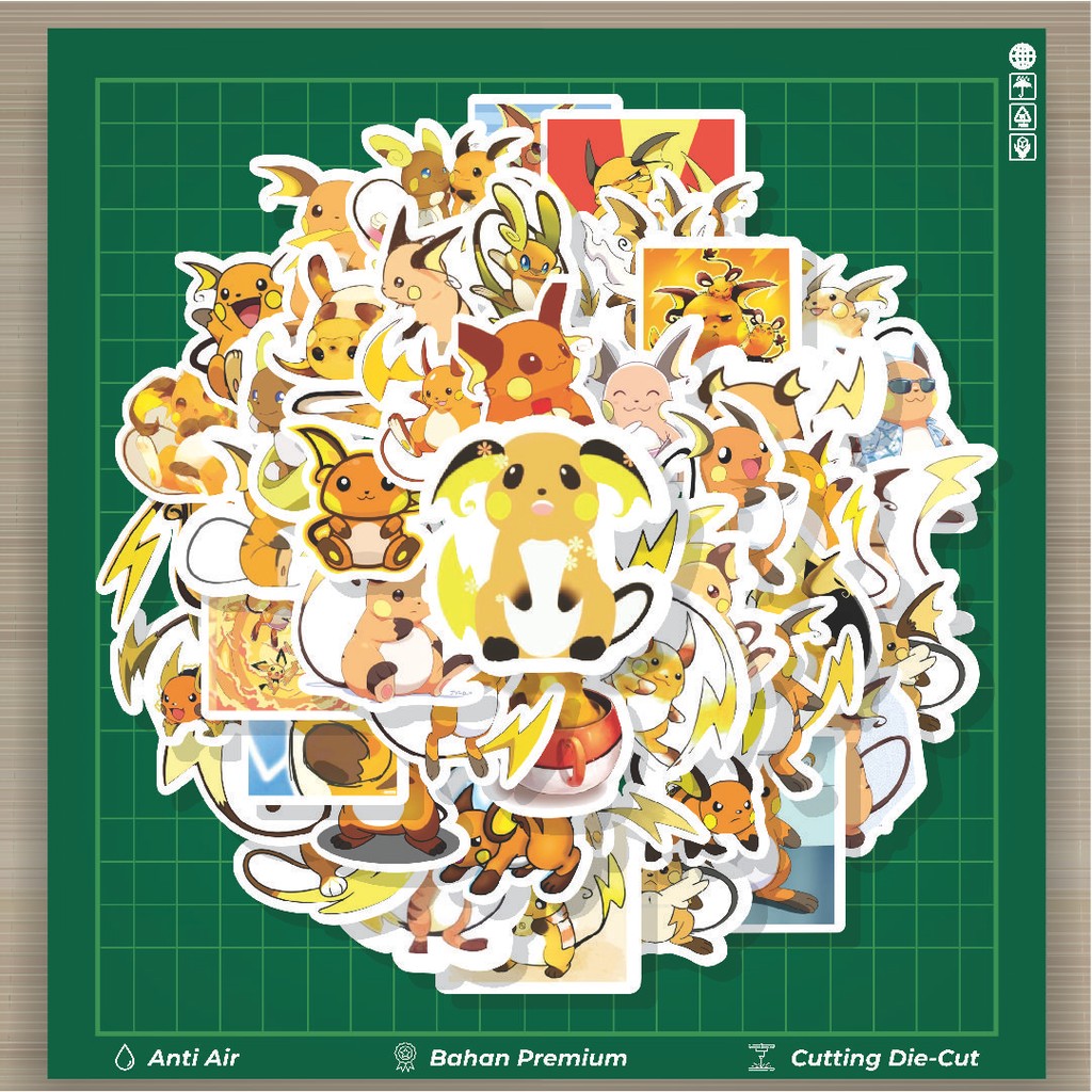 

HOT 50 PCS STIKER Stiker Raichu Pokemon Stiker Fashion Cars Decal Dingin Kartu Album Custom Vinyl Anti Air- Sticker Aesthetic Buku Journal Koper Casing HP Tablet Laptop Helm Motor Botol Minum
