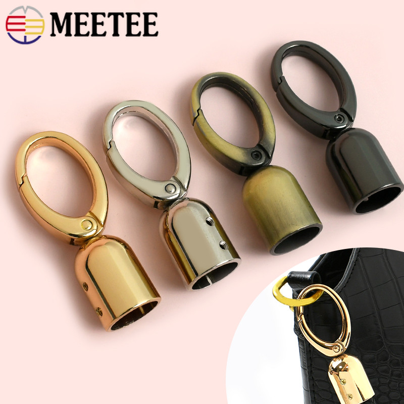 

2-10Pcs Metal Buckles Bag Tassel Cap Clip Screw Clasp Handle Strap Cord Stopper Hook Handbag Hanger Clamp Hardware Accessories