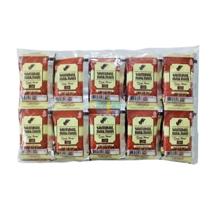 

Sambal Bawang Naknan 12 Gram Level 3 Kemasan Sachet 1 Pack Isi 50 pcs