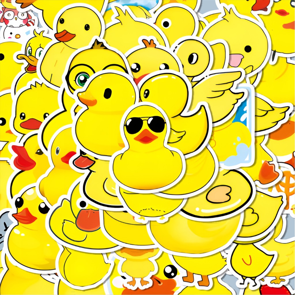 

100PCS Lucu Stiker Cute B'Duck [Bebek Lucu] Stiker Aesthetic Stiker Anti Air Stikers Berperekat Waterproof sticker decal buat Motor Helm Buku Journal Koper Casing HP Laptop Botol Minum Hadiah anak