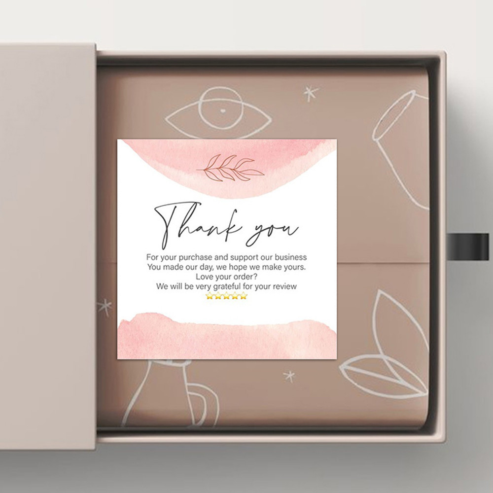 

30pcs 8*8cm Thank You Cards for Small Business - Order Confirmation & Appreciation Labels Decorative Gift Pack for Retail Shops
