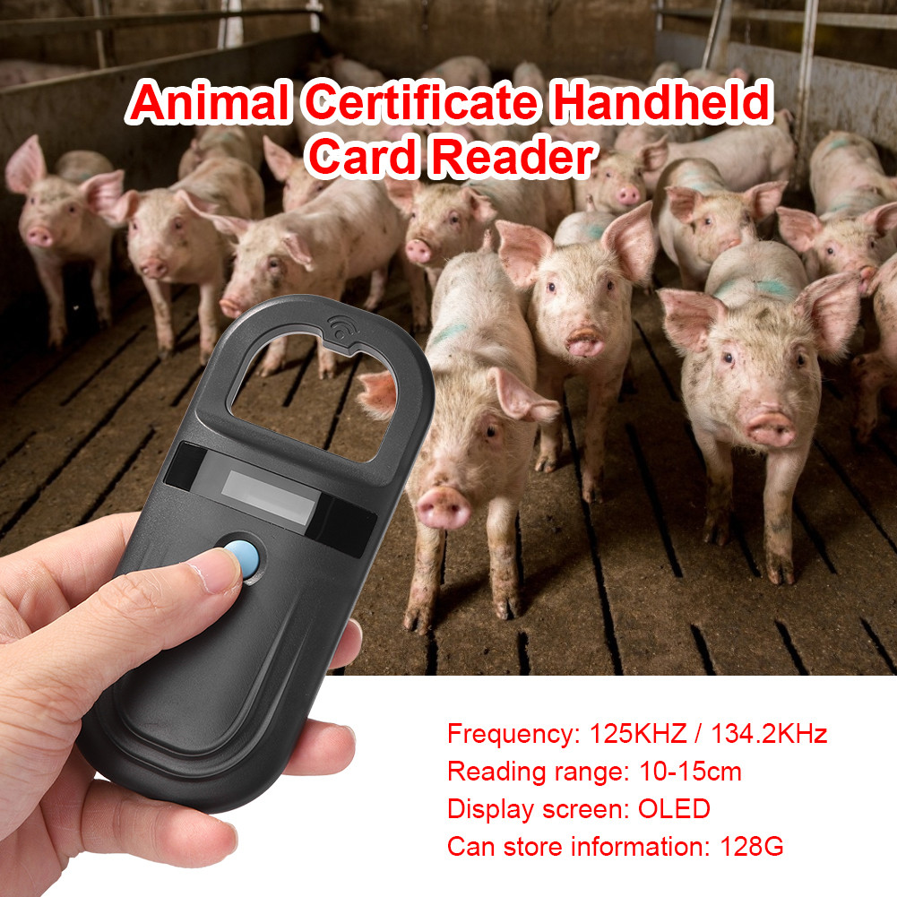 

Pet Chip ID Scanner 134.2kHz 125kHz Animal Tag Scanner with Stable OLED Display Pet ID Reader for ISO 11784/11785 FDX-B and ID64