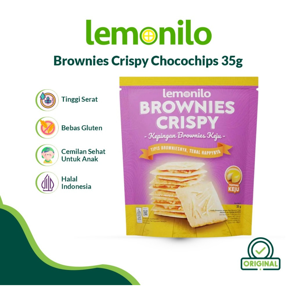 

GWP - LEMONILO Brownies Crispy Keju Chocochips Strawberry Snack Gluten Free 35g