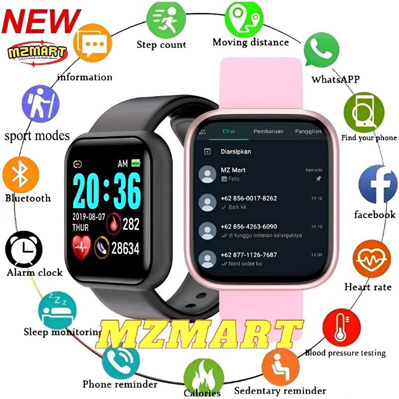 Jam Tangan Hp Pintar Android Digital Smartwatch Imo Anak Pria Wanita Dewasa Sport Bluetooth Notif Wh