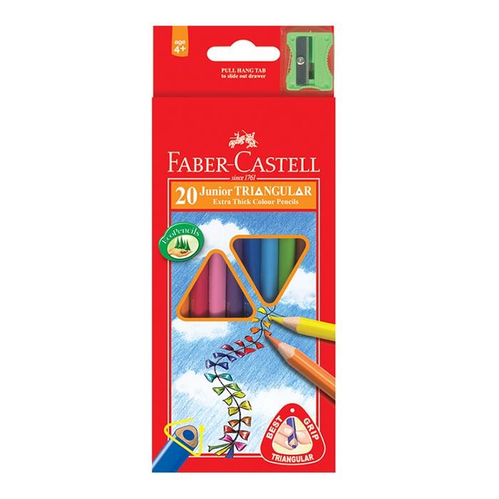 

Pensil Warna Faber Castell Junior Triangular 10 & 20 Pcs - 20 Pcs