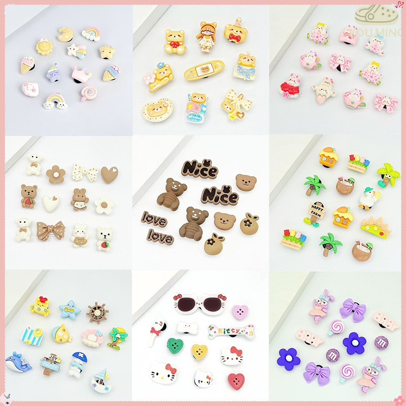 Pin Sandal  Aksesoris sepatu lubang lucu kartun DIY gesper sepatu aksesoris sepatu bunga aksesoris a