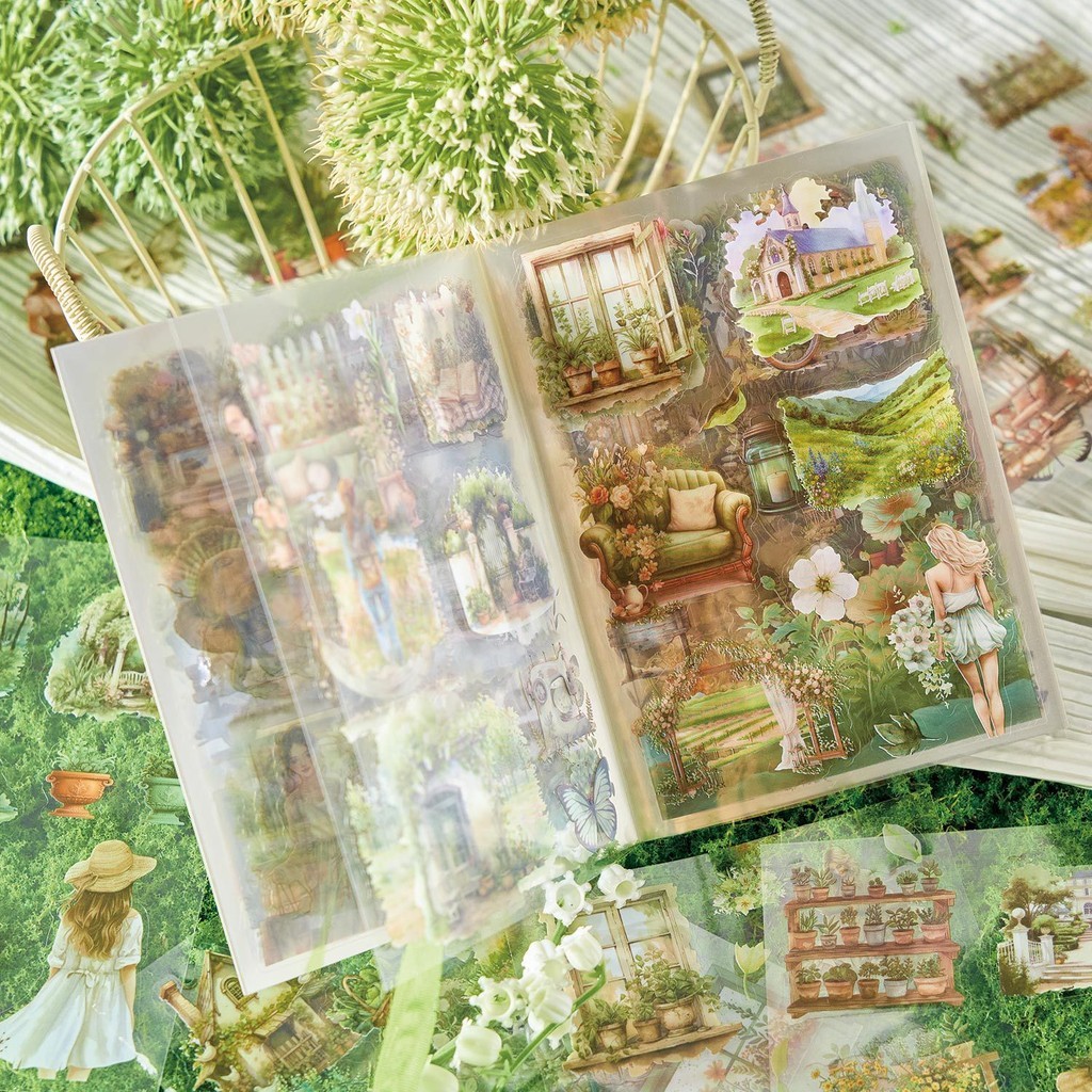 

20Sheets PET Stickers Season Series PET Decorative Stickers Diary Girls Scrapbooking Material Decor Album Stationery Stickers