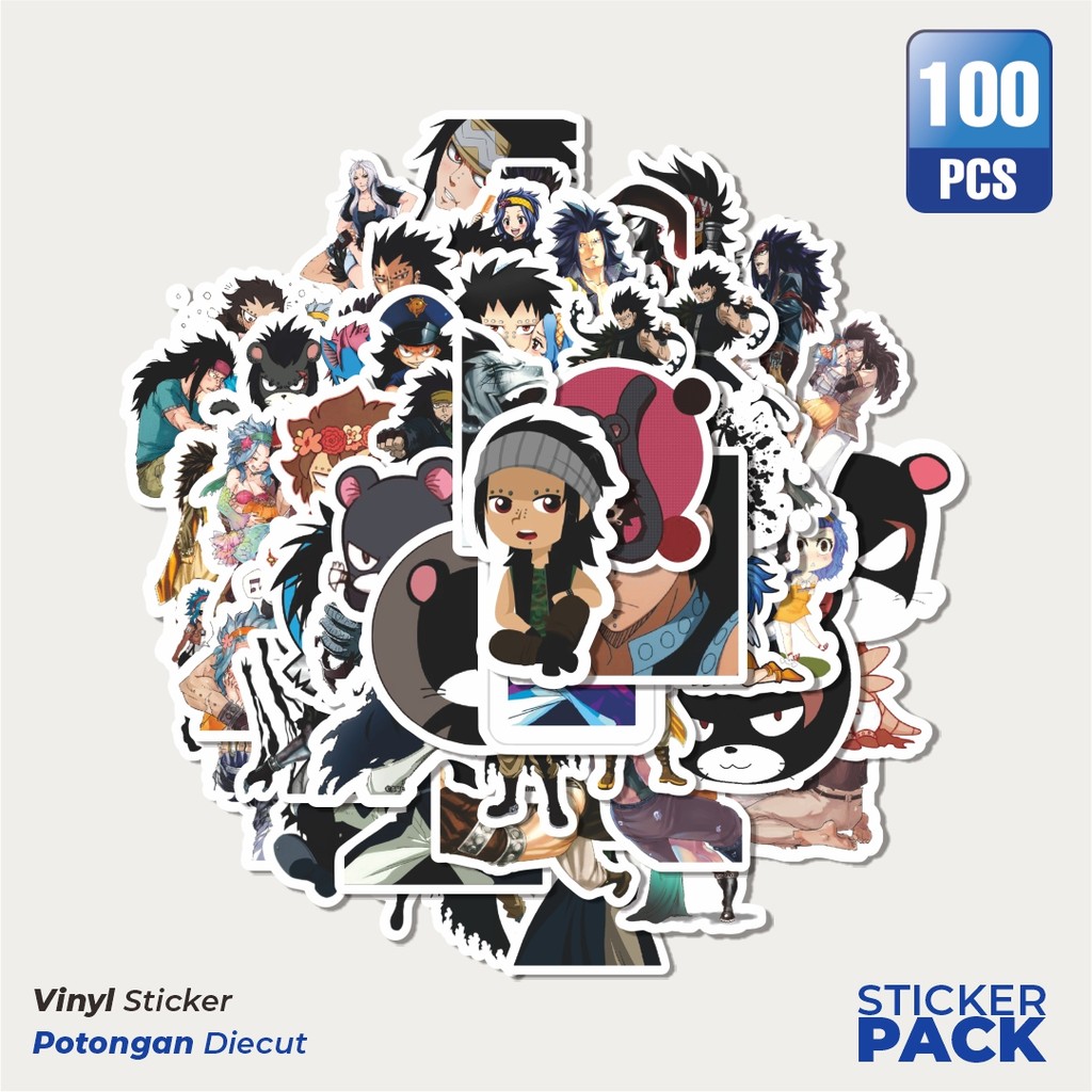 

Super Hemat! 100 PCS Stiker Anime Series Fairy Tai Character Gajee Redfox Dekorasi Lucu Kreatif untuk Notebook, Skateboard, HP