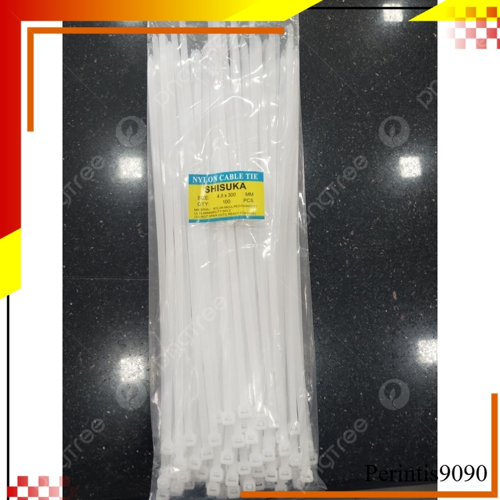 

kabel tis 300mm putih isi 100/ pck